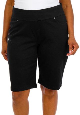 Thumbnail 1: Zac & Rachel Women's Plus Chambray Denim Skimmer Shorts  