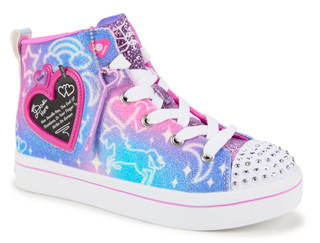 Thumbnail 1: Skechers Girls Light Up High Top Twinkle Toes Sneakers with Doodler  
