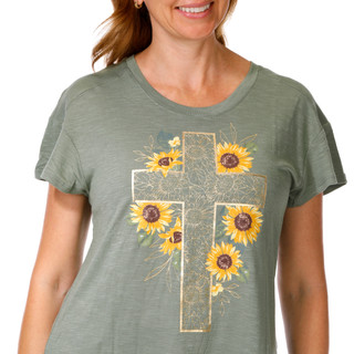 Thumbnail 3: TruSelf Women's Sunflower Graphic Top 