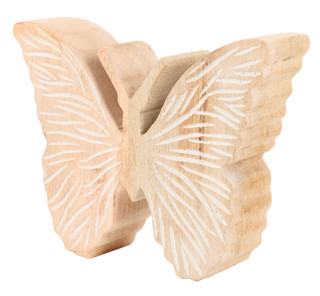 Thumbnail 2: Sagebrook Home 8x6 Distressed Wooden Butterfly Accent  