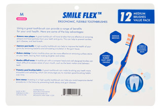 Thumbnail 3: Smile Flex 12 Pk Medium Toothbrushes  