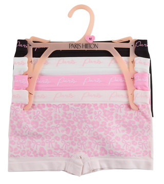 Thumbnail 1: Paris Hilton Girls 4 Pk Seamless Boy Shorts 