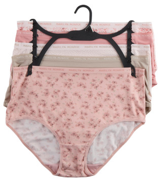 Thumbnail 1: Marilyn Monroe Plus 5 Pk Print Brief Panties Set 