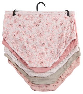 Thumbnail 2: Marilyn Monroe Plus 5 Pk Print Brief Panties Set 