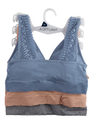 Thumbnail 2: Nautica Plus 3 Pk Seamless Lounge Bras Set 