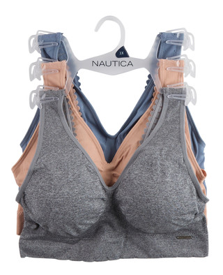 Thumbnail 1: Nautica Plus 3 Pk Seamless Lounge Bras Set 