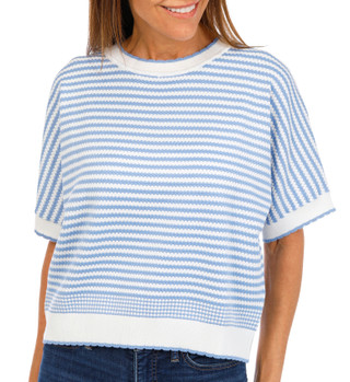 Thumbnail 1: Adrianna Papell Women's Short Sleeve Sweater Top 