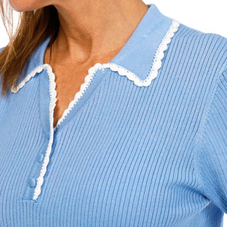 Thumbnail 3: Adrianna Papell Women's Short Sleeve Ribbed Sweater Top 