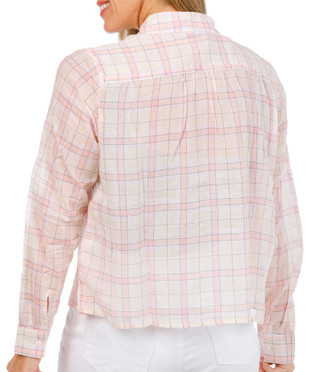 Thumbnail 3: FLAG & ANTHEM Womens Long Sleeve Crochet Button Down Top 