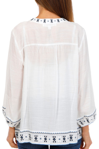 Thumbnail 2: Chelsea & Theodore Women's Button Front Pleated Top 