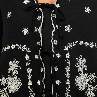 Thumbnail 2: Adrianna Papell Women's Embroidered Tie Front Top 