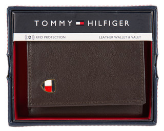 Thumbnail 1: Tommy Hilfiger Men's Trifold Leather Wallet & Valet  