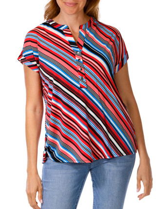Thumbnail 1: Ava & Grace Women's 1/4 Button Neck Top 
