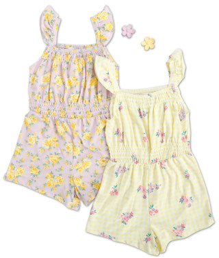 Thumbnail 1: B TWEEN Little Girls 4 Pc Romper & Hair Clip Set  