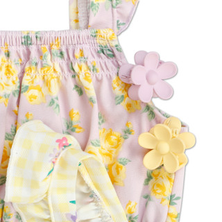 Thumbnail 2: B TWEEN Little Girls 4 Pc Romper & Hair Clip Set  