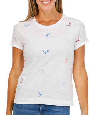Thumbnail 1: Philosophy Women's Embroidered Short Sleeve Top 