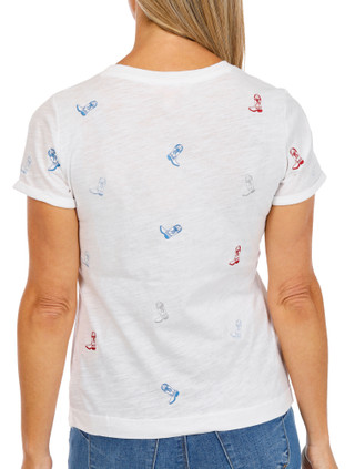 Thumbnail 3: Philosophy Women's Embroidered Short Sleeve Top 