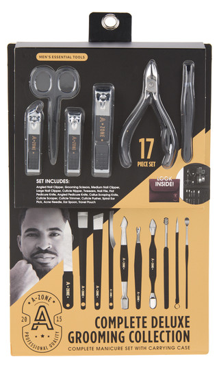 Thumbnail 1: A-Zone 17 Pc Men's Grooming Kit 