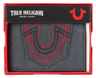 Thumbnail 1: True Religion Men's Bifold Logo Wallet  