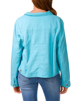 Thumbnail 3: Kate Park Women's Solid Linen Blend Jacket  