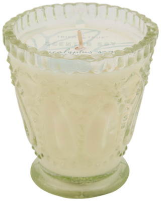 Thumbnail 1: Tried & True Eucalyptus Sage Glass Candle, 5.5 oz 
