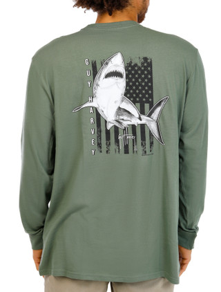 Thumbnail 1: Guy Harvey Men's Long Sleeve Print Shirt 