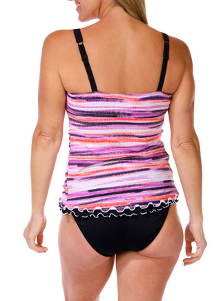 Thumbnail 2: GOTTEX Women's Tricolor Tankini Swim Top 