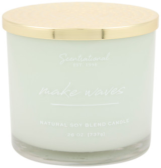 Thumbnail 1: SCENTSATIONAL Make Waves Glass Candle, 26 oz 