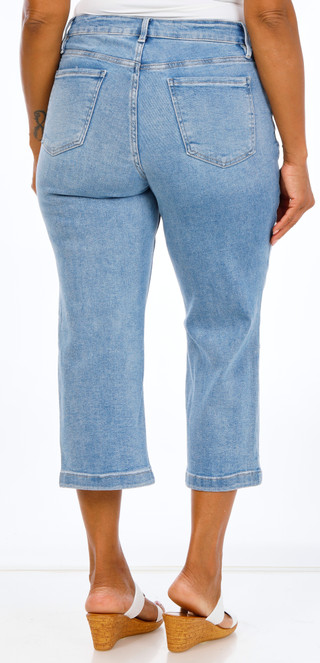 Thumbnail 2: Royalty Women's Wide Leg Denim Capris 
