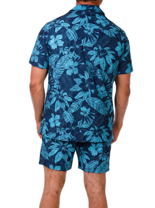 Thumbnail 2: Quiksilver Men's 2 Pc Tropical Print Cabana Shorts Set 