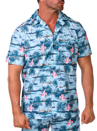 Thumbnail 3: Quiksilver Men's 2 Pc Tropical Print Cabana Shorts Set 