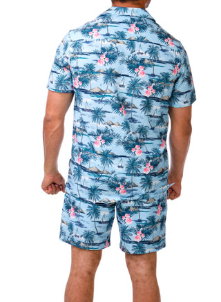 Thumbnail 4: Quiksilver Men's 2 Pc Tropical Print Cabana Shorts Set 