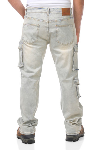 Thumbnail 2: Street Jeans Men's Relaxed Fit Cargo Jeans  
