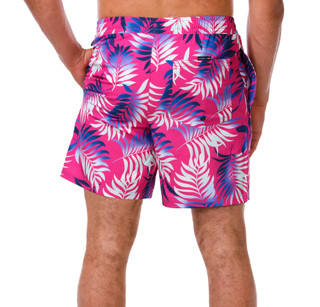 Thumbnail 2: Quiksilver Men's Palm Leaf Print Swim Shorts  