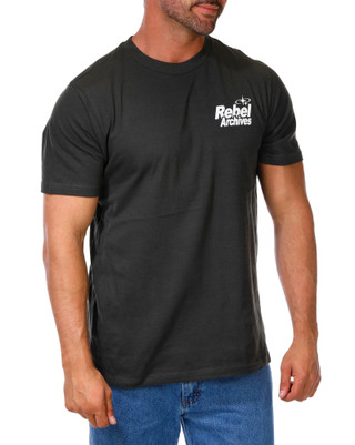 Thumbnail 1: Rebel Vengeance Men's Logo Large Cross Graphic Heavy Tee 