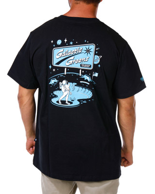 Thumbnail 1: Waggle Men's Active Galactic Greens Heavy Relaxed Tee 