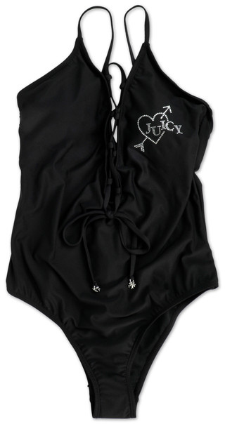 Thumbnail 1: Juicy Couture Juniors One Piece Rhinestone Swimsuit  