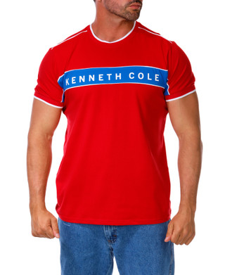 Thumbnail 1: Kenneth Cole Men's Colorblock Logo Tee  
