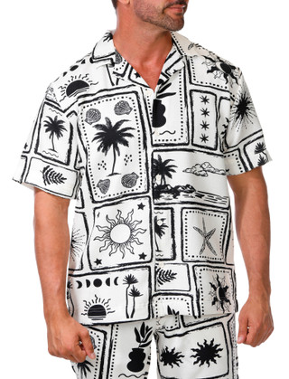 Thumbnail 4: MALIBU Men's 2 Pc Linen Desert Shorts Set 