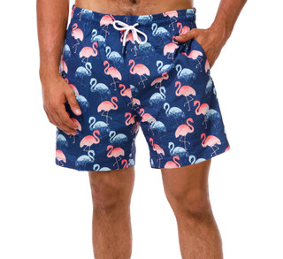 Thumbnail 1: Trunks Men's Flamingo Print Swim Shorts  