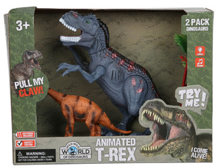 Thumbnail 1: Brooklyn Lollipop 2 Pc Animated T-Rex Toy Set 