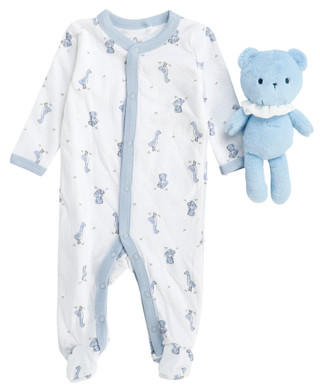 Thumbnail 1: DREAMGRO Baby Boys 2 Pc Footed Sleeper Set 