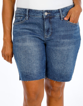 Thumbnail 1: Royalty Plus Relaxed Hem Denim Bermuda Shorts 