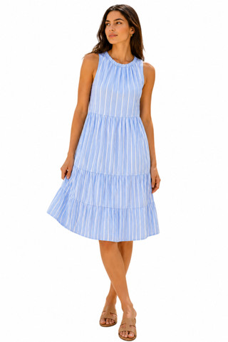 Thumbnail 1: Beach Lunch Lounge Women's Saison Striped Tiered Sleeveless Dress 