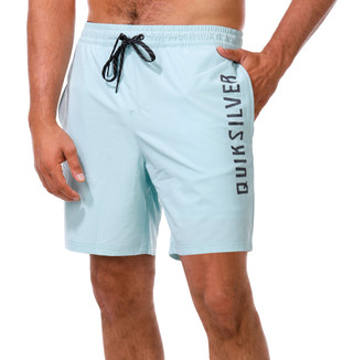 Thumbnail 1: Quiksilver Men's Solid Logo Swim Shorts  