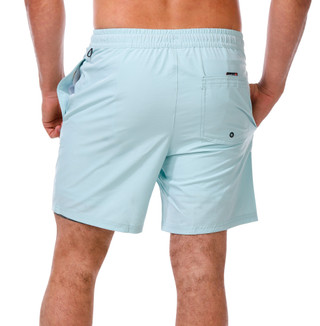 Thumbnail 2: Quiksilver Men's Solid Logo Swim Shorts  