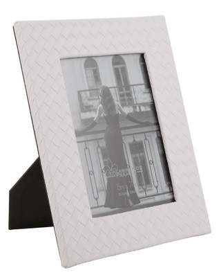 Thumbnail 1: Lawrence Frames 5x7 Diagonal Vegan Leather Picture Frame 