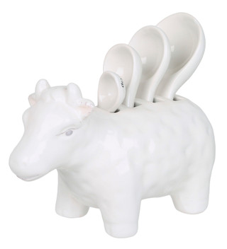 Thumbnail 1: Home Essentials 4 Pc Measuring Spoon Set in Cow Holder 