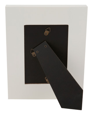 Thumbnail 2: Lawrence Frames 4x6 White Slat Picture Frame 