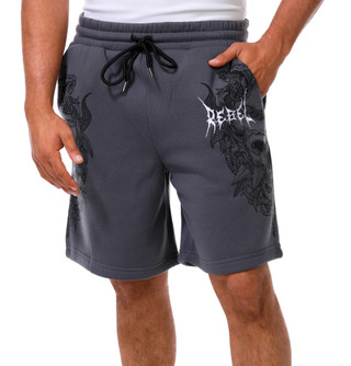 Thumbnail 1: Rebel Vengeance Men's Skull Graphic Knit Shorts  